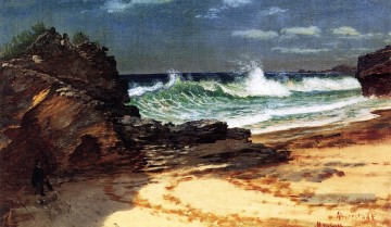 Albert Bierstadt œuvres - Plage à Nassau Albert Bierstadt